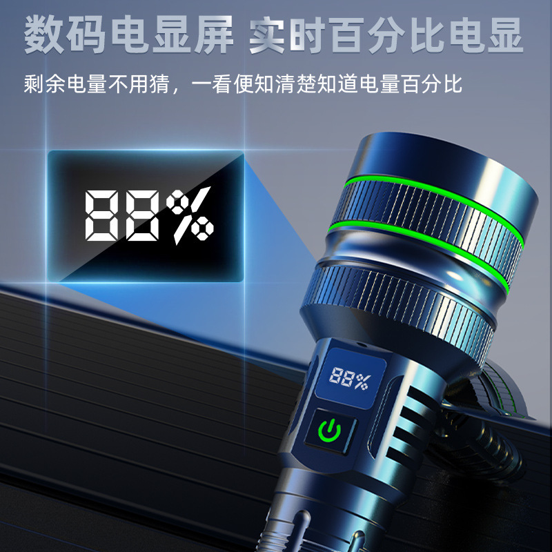 途亮跨境白激光手电筒变焦远射USB应急手电强光手电筒便携超亮|undefined