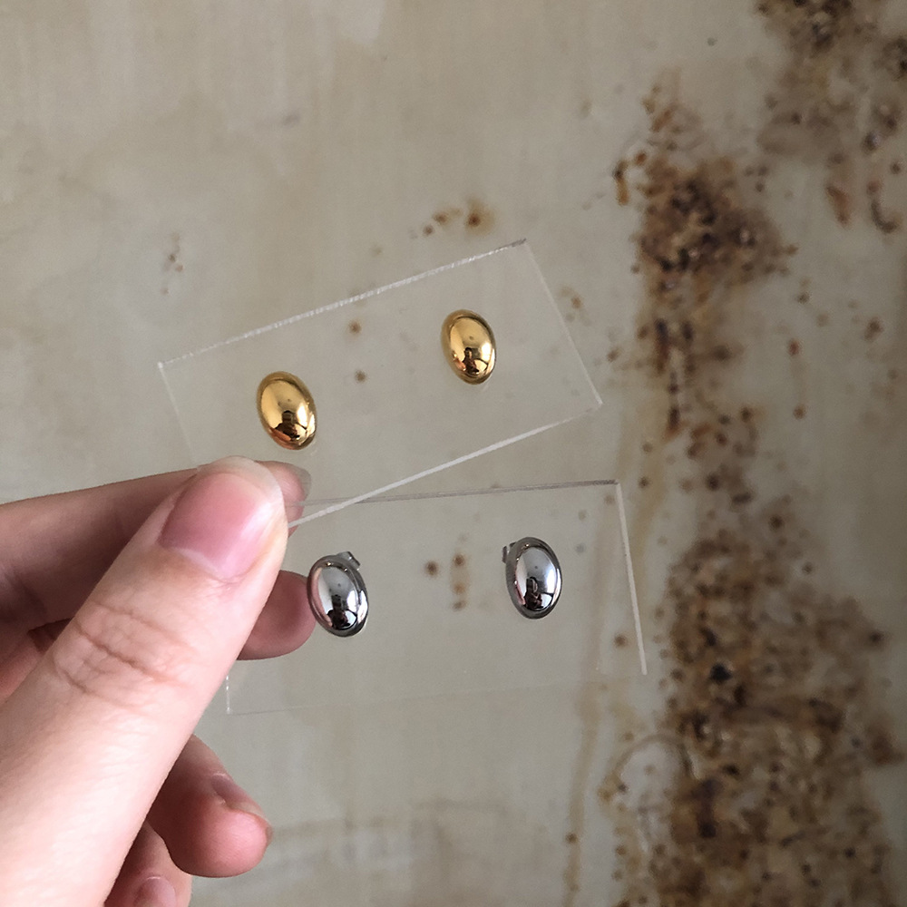 8g Weight PVD Coated Gold Plating Process 304 Stainless Steel Ear Needle Material Real Gold Plated Plating Material Ear Studs Classification 18K Gold Plating Color PVD Coated Real Gold Plated 18K Gold Geometric 304 Stainless Steel Fashion Waterproof Non Tarnish Ear Studs