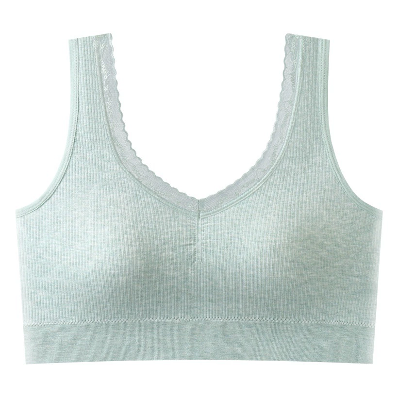 Трансграничный плюс размер без стального кольца Сексуальная кружевная обертка для груди Нижнее белье с грудной подушкой