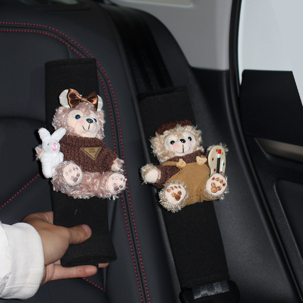 Maillard Autumn Rose Painter Da Vinci Car Seat Belt Shoulder Pad Anti-Neck Car Accessories Girls
