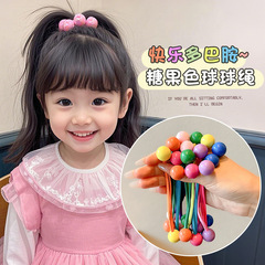 国境を越えた新製品の髪飾りは2025年に高弾力ゴムのカラーボールの頭ひもの子供の髪ひも卸売りを傷つけない