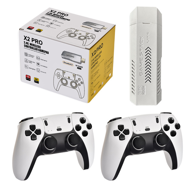 Cross border X2PRO mini home TV game machine P5 handle 3D HD 2.4G wireless doubles U treasure game machine