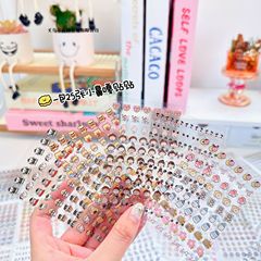 ミニ小さな鼻ガ透明ステッカー漫画かわいいハンドブック素材装飾ステッカー学生ネイルステッカークリエイティブ装飾