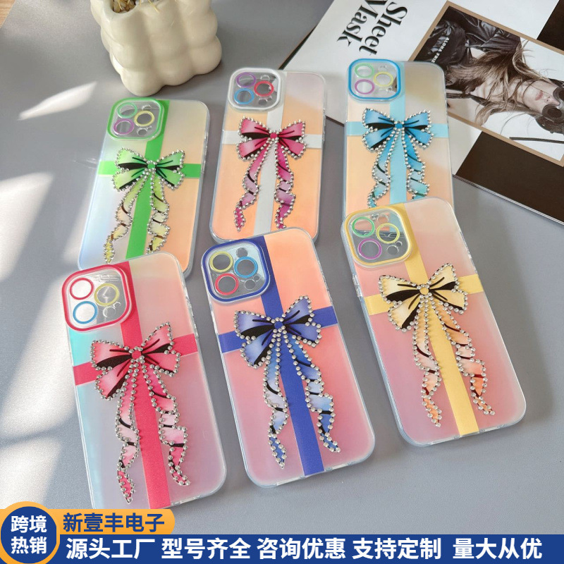 Suitable for Apple 15Promax Mobile Phone Case 16Promax New Female 14Pro Classy Niche High-Value Bracket