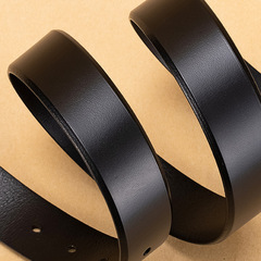 批發頭層牛皮皮帶無頭針扣帶身 透染植鞣真皮斜邊腰帶條源頭