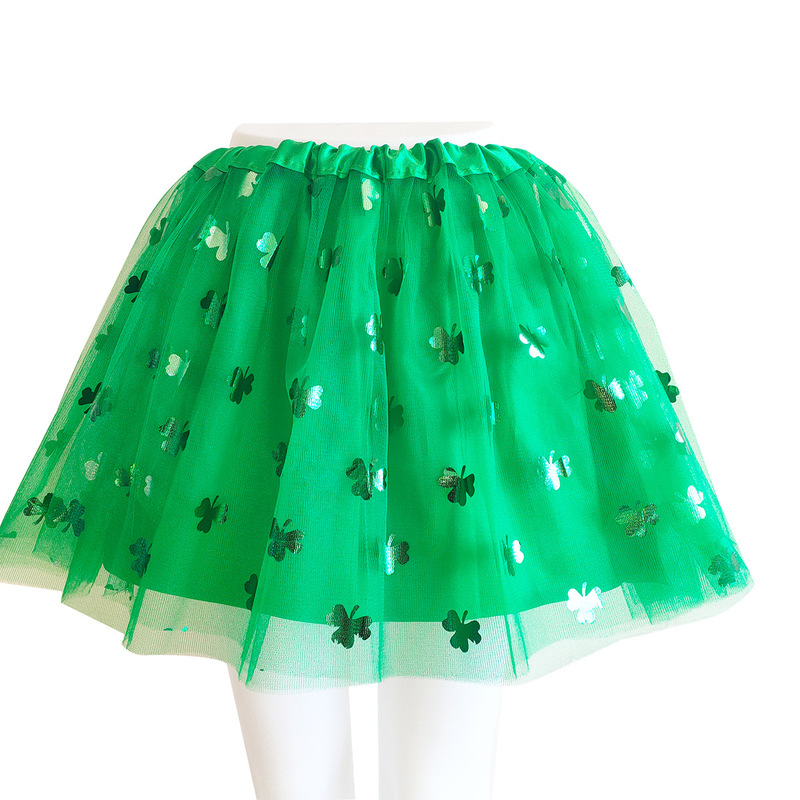 Irish Carnival Costume Green Clover Pattern Mesh Skirt Saint Teparick Festival Green Ponte Irish Carnival Costume Green Clover Pattern Mesh Skirt Saint Teparick Festival Green Ponte