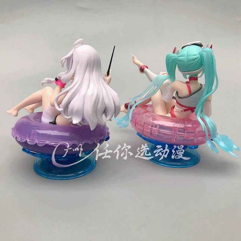 Anime hand -made scenery Witch Journey Iraina Hatsune Miku Miku swimwear swimming circle sitting position