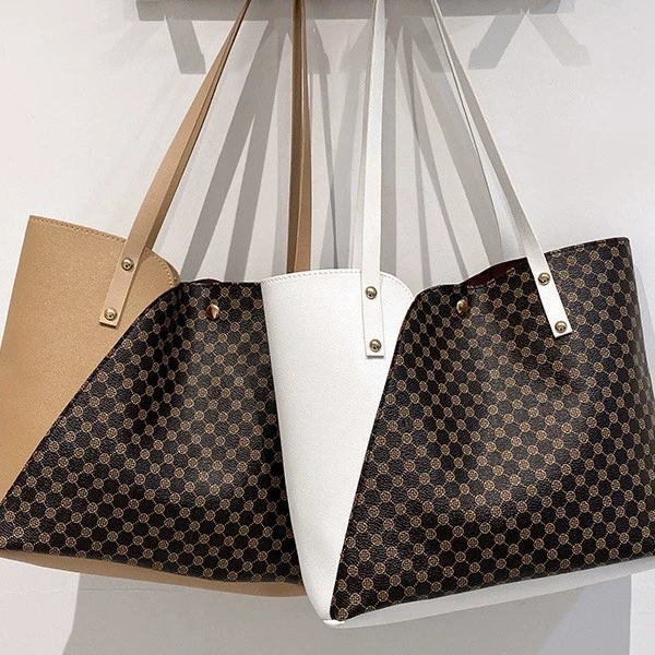 2023 внешняя торговля городская простая ручная сумка-тоут с контрастным цветом горячего тиснения для макияжа, мобильного телефона, женская сумка, готовая к продаже