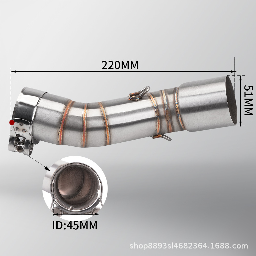 Suitable for Chuliuxiang CLX700 motorcycle modified exhaust pipe middle section special non-destructive installation
