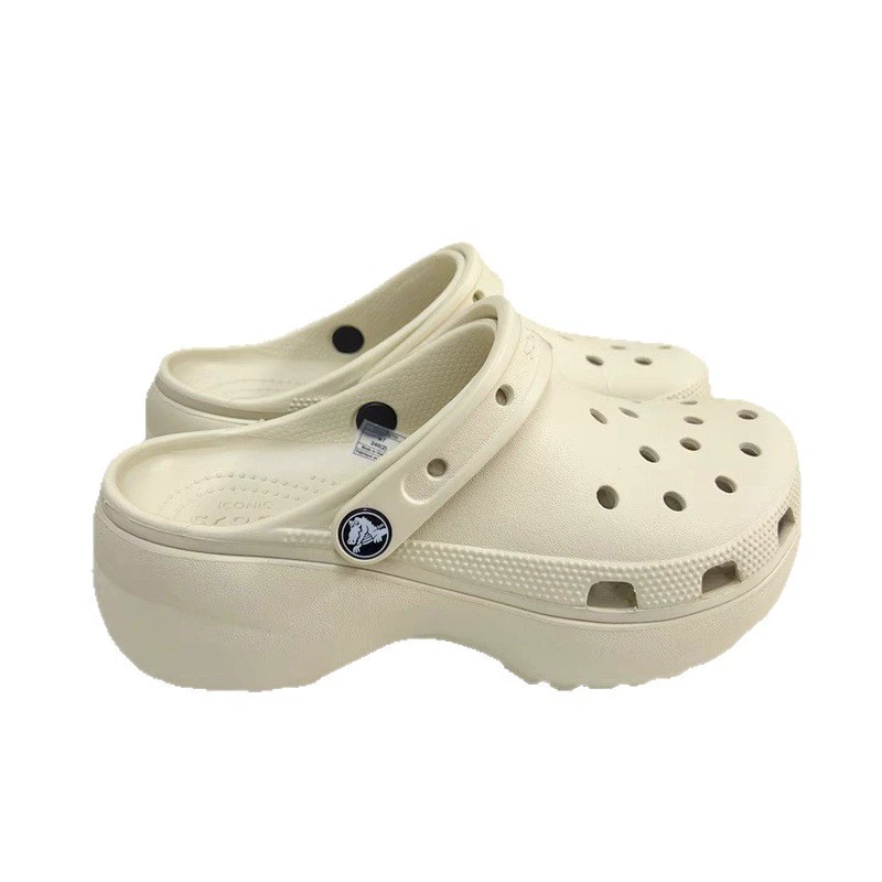 Обувь Cloud Puff Croc (Original Cross) для девочек — толстая подошва, повышающая, противоскользящие пляжные сандалии