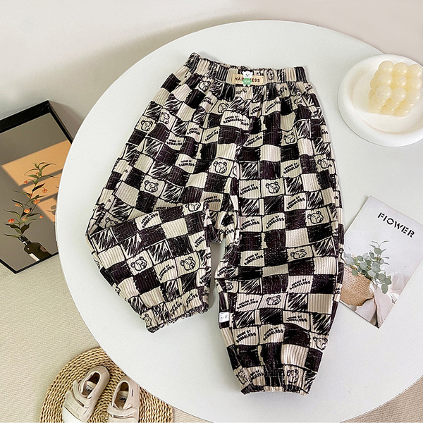 Cartoon children's demi-season velvet casual trousers for boys for…