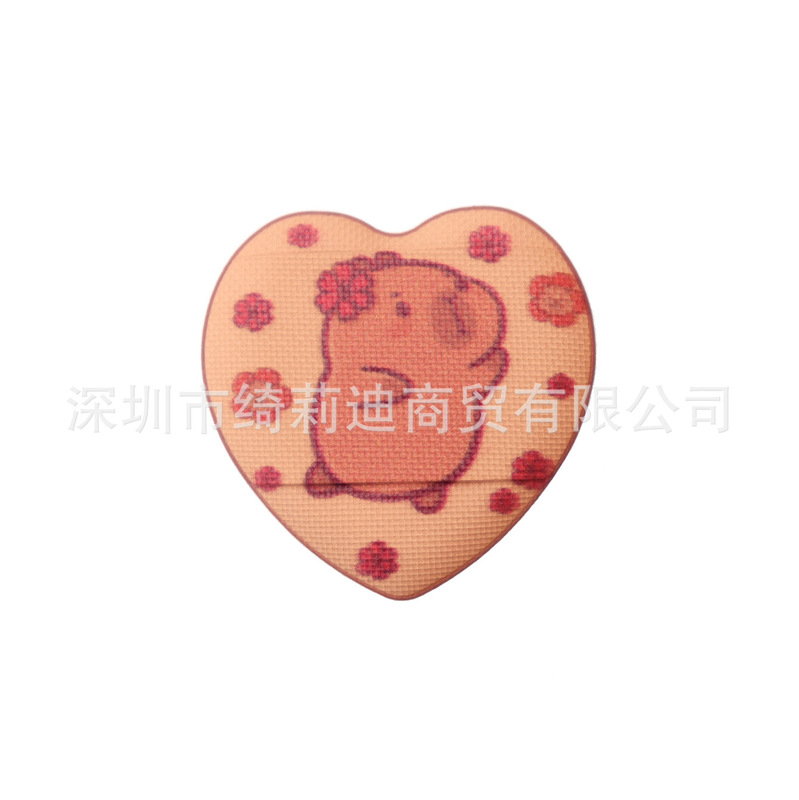 印花爱心mini指尖粉扑手指气垫海绵手指扑干湿两用眼影高光遮瑕|undefined