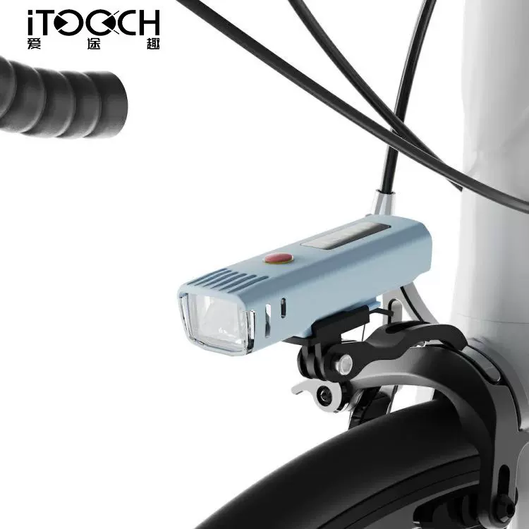 大行夜行灯小布折叠自行车专用车前灯前叉自行车灯骑行配件手电筒