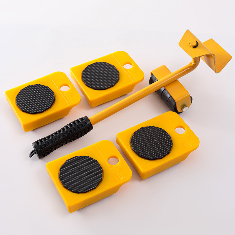 5件套脚轮塑料便捷搬家器 重物搬运器 万向滑轮移动搬家工具