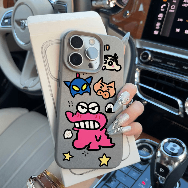 Small new crocodile for Apple 15PROMAX mobile phone case iPhone14 litchi pattern 13 cartoon 12 graffiti 11xs