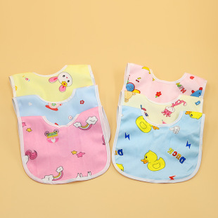 Velvet eating bib for baby, waterproof protection buckle 2