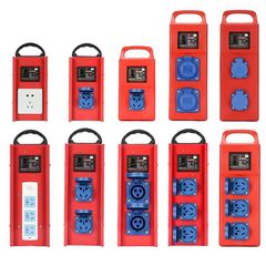10A16A ポータブル純銅プラグインボード電気ボックス建設現場ポータブル配電ボックスハイパワー漏電保護ソケット