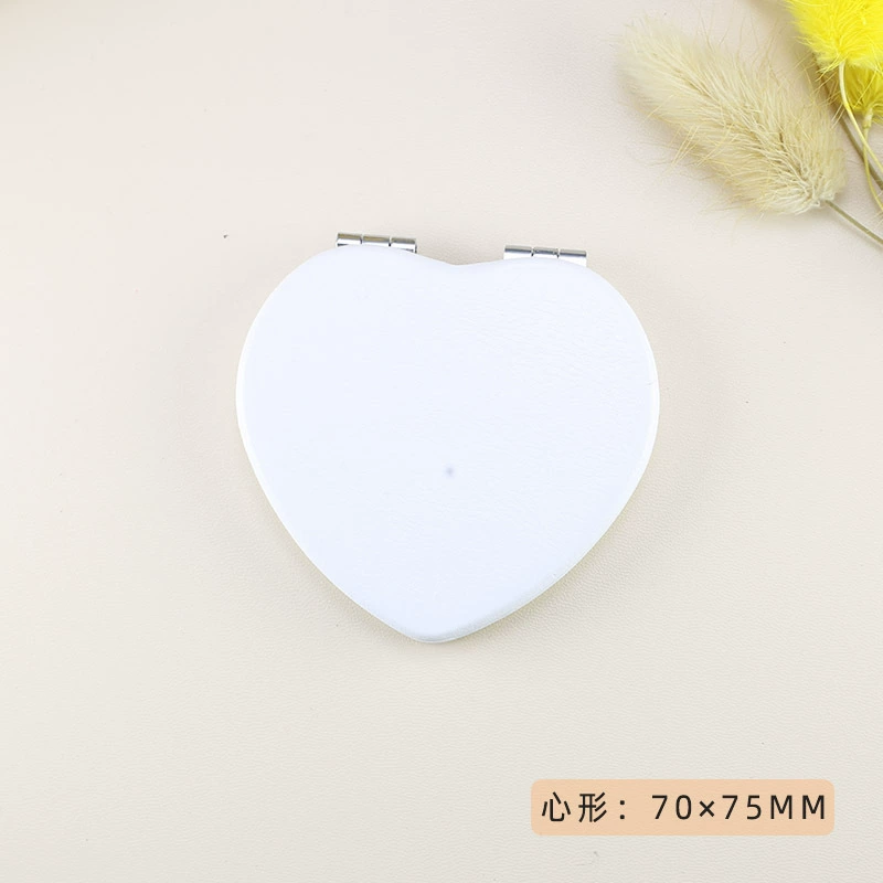 Polyurethane double-sided small handheld folding white mirror