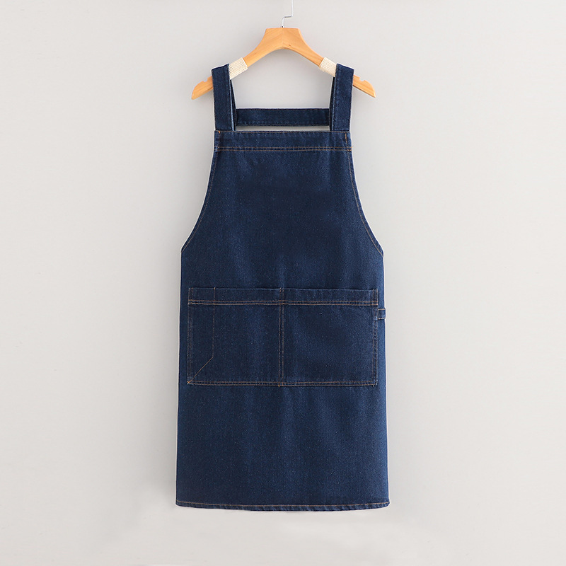 Vintage Denim Kottonschoerz Fir D'kichen Baken Fir Dammen An Hären_voghion.com