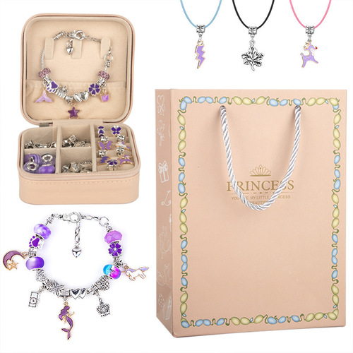 Cross-border Amazon best selling children's bracelet set beaded handmade diy materials girls toys princess jewelry