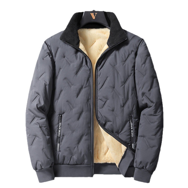 Chaqueta de Algodón Térmica para Hombre de Poliéster Forrada para Invierno