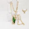 Genuine design necklace, green pendant, factory direct supply, wholesale