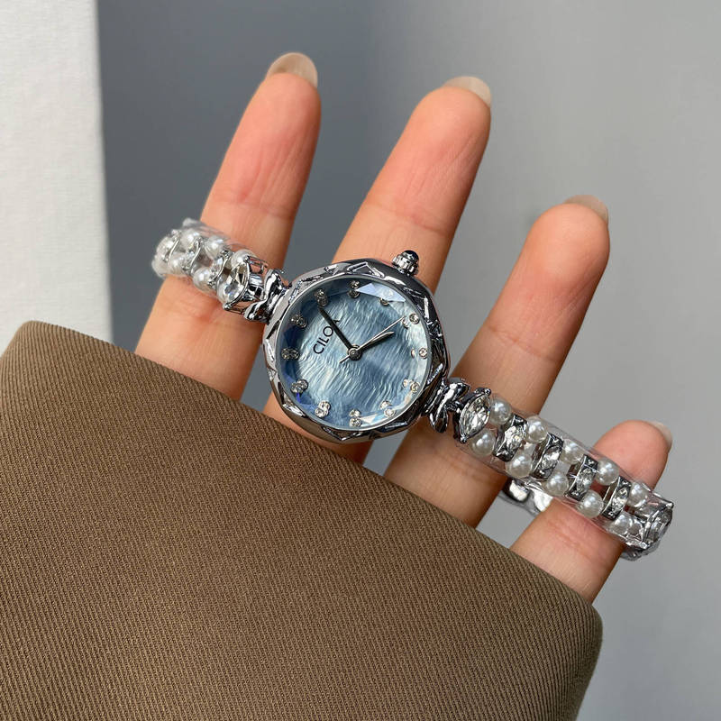 Ciloa Watch Small Blue Bead Elegant Watch Women's Brand Tiktok Cross-Border Custom Watch Watch