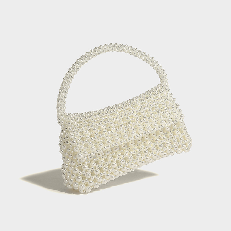 Stile francese nuovo a mano perla cava autunno e inverno luce lusso moda versatile nicchia spalla singola diagonale_voghion.com