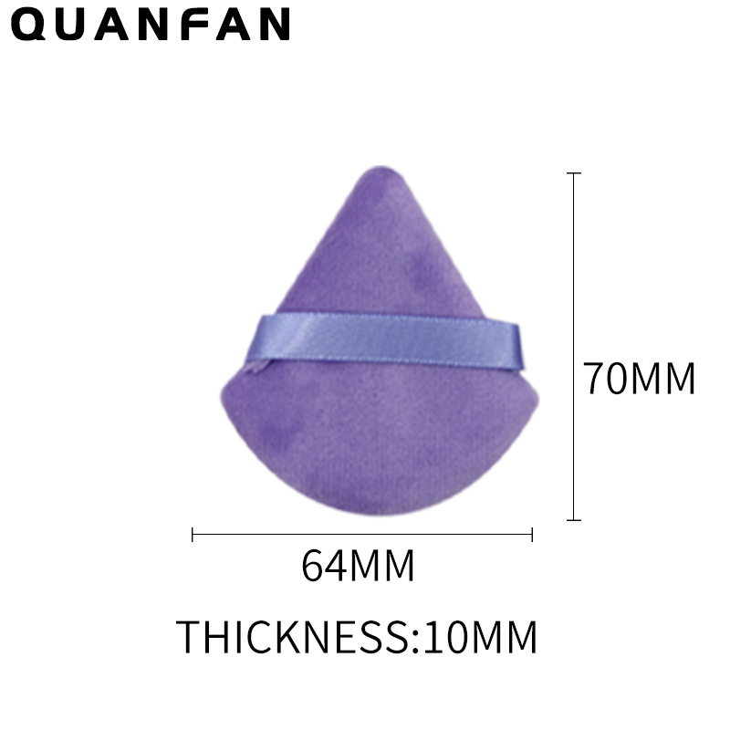 Suministro directo transfronterizo triángulo pequeño cuadrado redondo corazón melocotón polvo seco miel en polvo maquillaje multicolor material de pelo corto súper suave