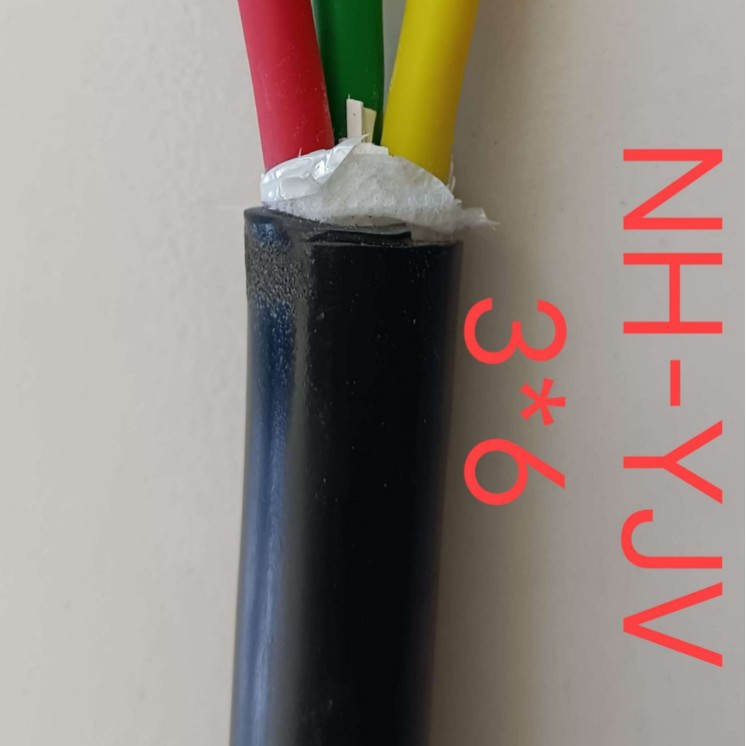 宝胜牌 NH-YJV 3芯6平方毫米交联聚乙烯绝缘黑色护套电力电缆