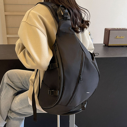 2025 New Men's Workwear Crossbody Bag, Fashion Brand Nylon Sports Casual Bag, Student Unisex Shoulder Bag, Men's Functional Crossbody Bag