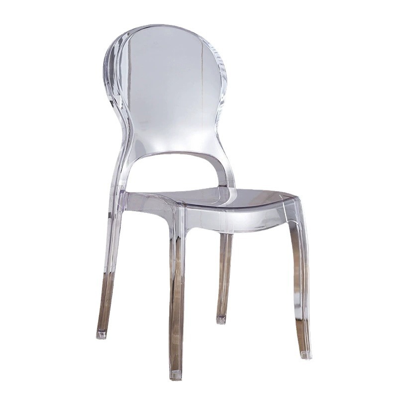 Fábrica directa de acrílico silla de comedor boda al aire libre Napoleón silla de comedor hotel banquete silla transparente