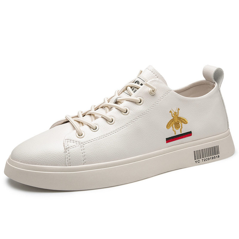 Giày sneaker nam da thật cổ thấp đế bệt thoáng khí tăng chiều cao — 920 màu đen, Màu trắng 920