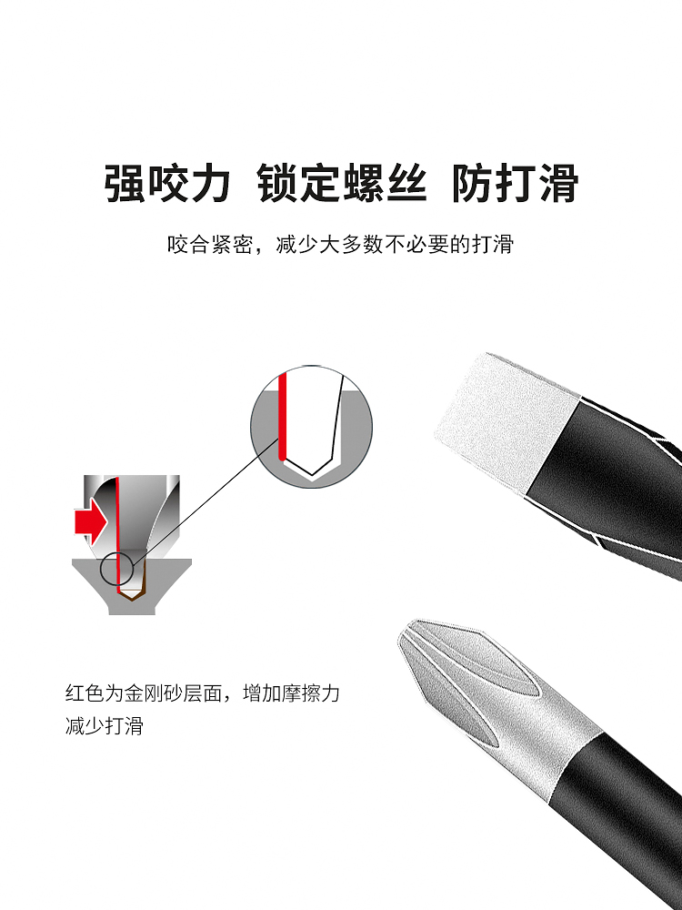 destornillador de diamante antideslizante cruce magnética fuerte una palabra de mantenimiento destornillador de tornillo de flor de ciruela lote destornillador ultra duro