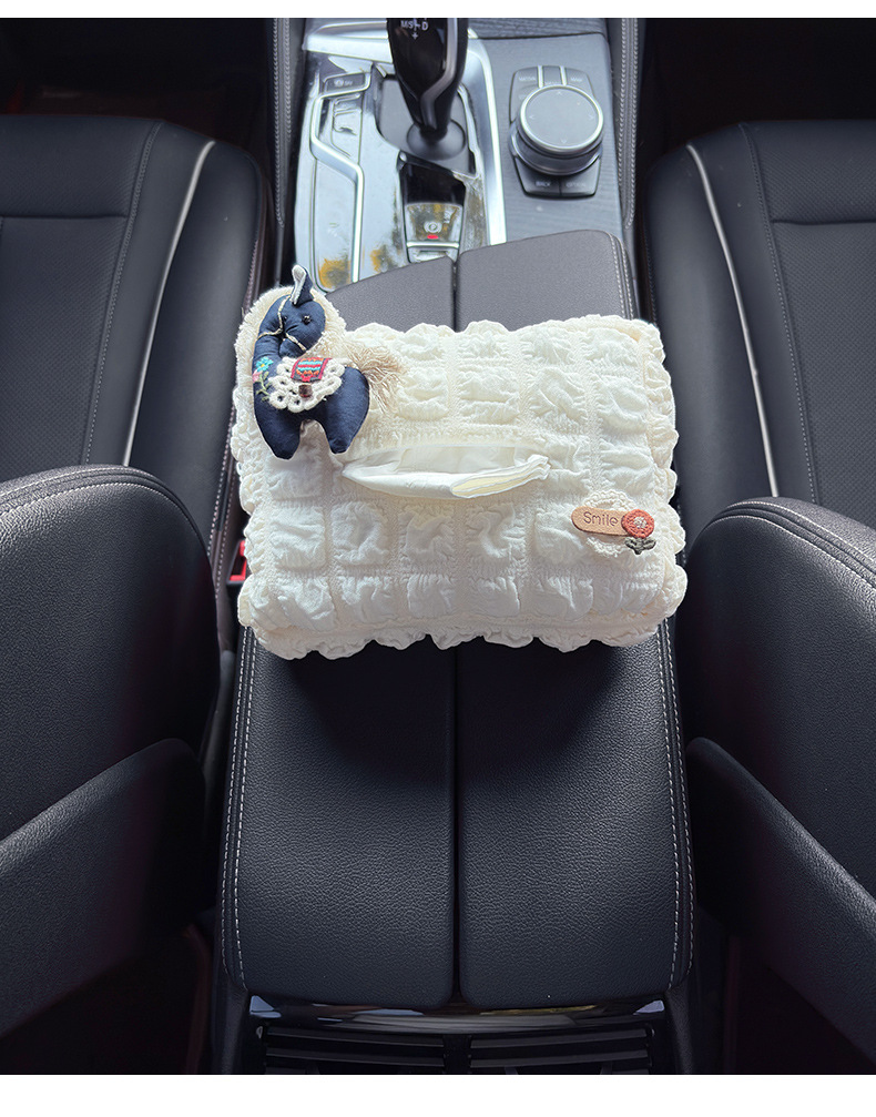 Car Paper Drawer Hanging Creative Cute Auspicious Pony Car Seat Back Napkin Bag Car Armrest Box Tissue Box