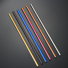 304 stainless steel straw anti-wrinkle milk tea beverage coffee color drinking straw metal straight straw set wholesale manufacturer