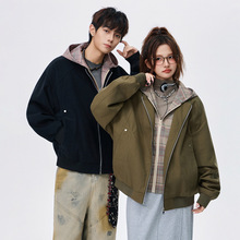 ACU男装|加大码连帽夹克男士冲锋衣春秋宽松时尚潮牌情侣休闲外套