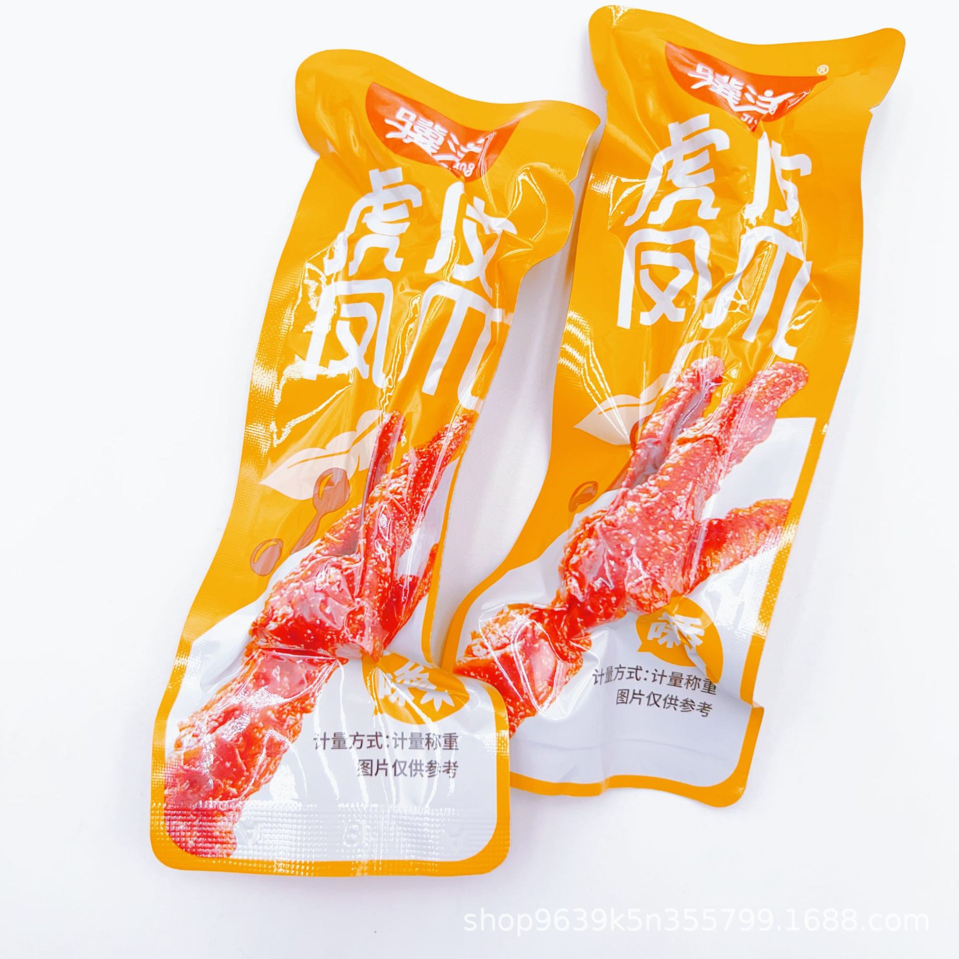Horse Ocean Tiger Skin Chicken Feet with Braised Flavor, Spicy Flavor, Sweet Spicy Flavor, Vacuum Sealed Independent Packaging, 5 Pounds per Bag