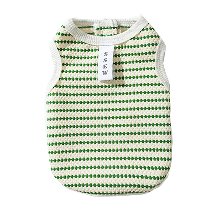 Perro primavera y verano Bo Bo punto chaleco jacquard perro pequeño y mediano Teddy verano respirable gato ropa de perro mascota