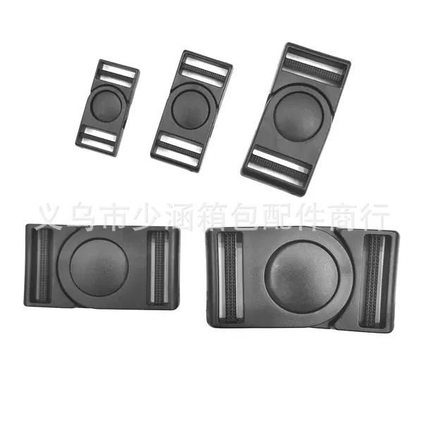 Factory 16~38mm plastic buckle adjustment buckle rotating press buckle car seat cushion luggage accessories supply