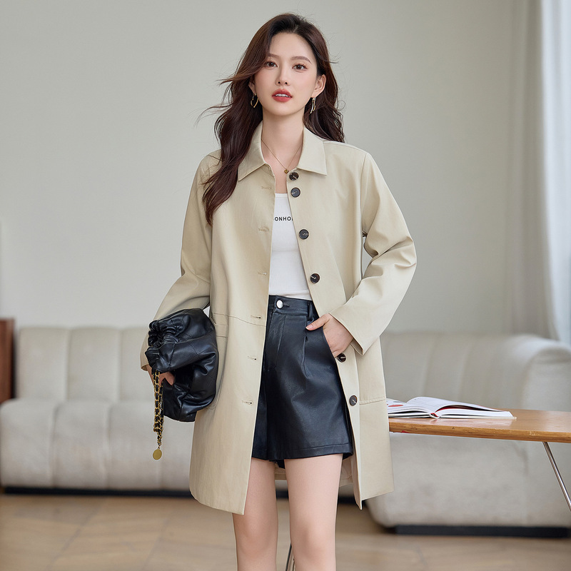 风衣外套女2025新款秋季今年流行爆款休闲宽松高级中长款早秋上衣|undefined
