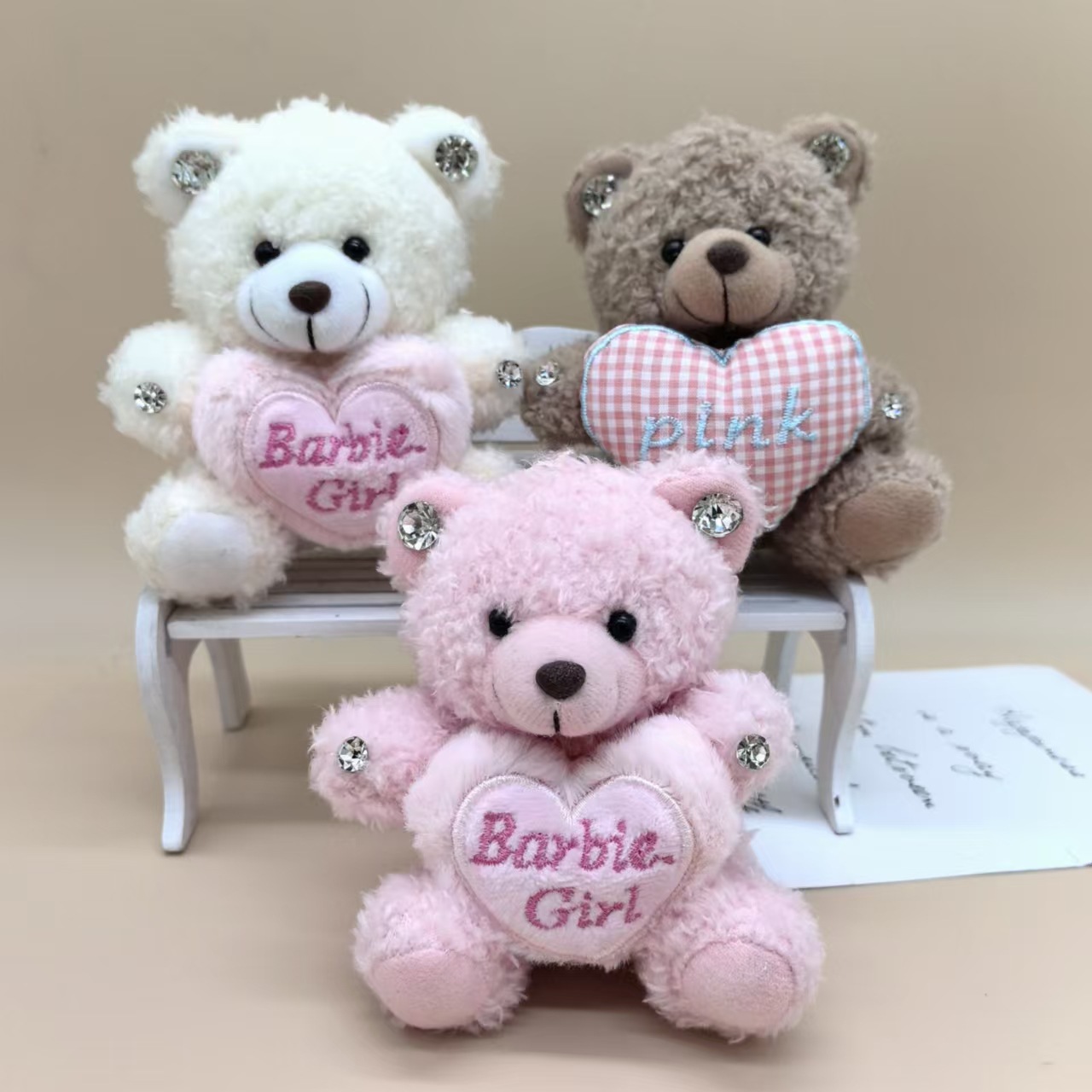 Versión coreana de Dongdaemun con la misma letra de amor dibujos animados oso de peluche muñeco de peluche bolso de muñeca colgante al por mayor