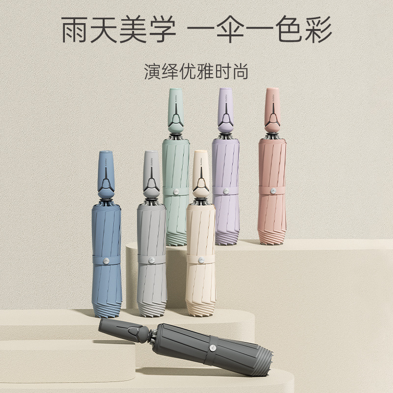 ZUODU左都全自動逆傘超大型男性厚手抗嵐女晴雨折り畳み二人傘|undefined