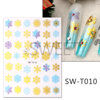 Nail stickers, fake nails, sticker for nails, wholesale, with snowflakes, 3D