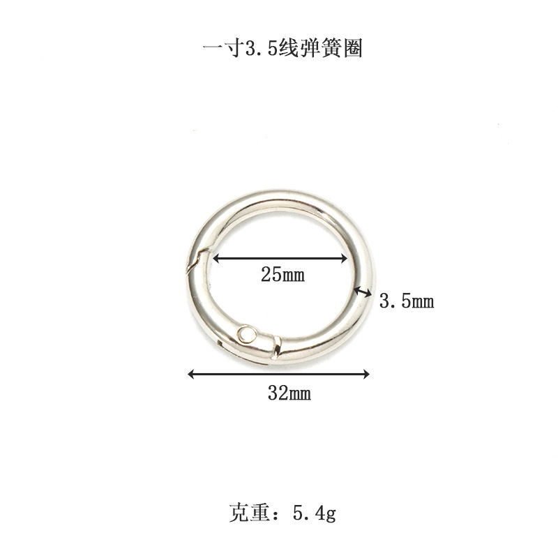 Accesorios de hardware para equipaje de hebillas de resorte de aleación de zinc en stock con hebillas de anillo abiertas