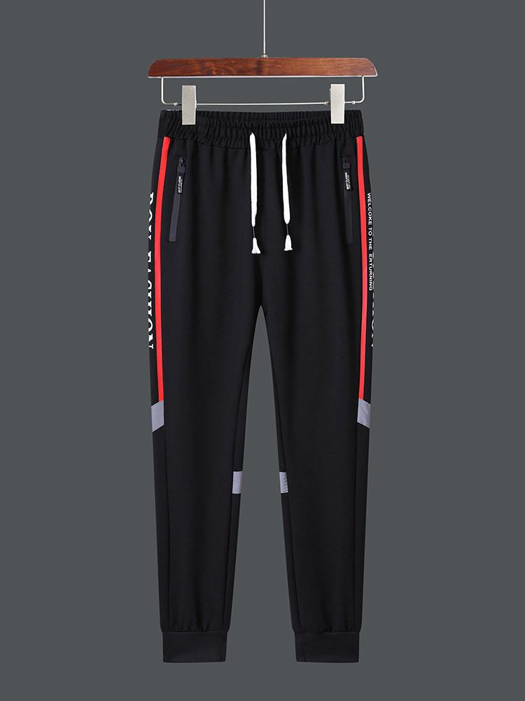 Fábrica directa puede personalizar logotipo ligero pantalones de moda casuales para jóvenes hombres cuatro estaciones de pantalones de deporte casuales para hombres