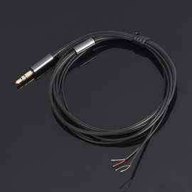 黑色透明TPE无氧铜耳机半成品维修线1.2米
