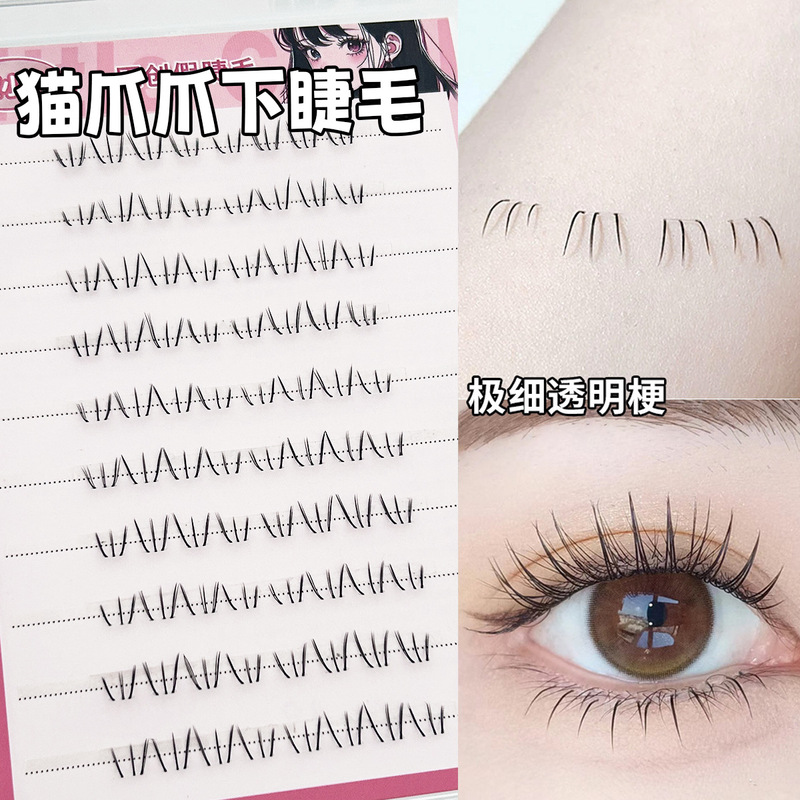 Kitten Claw Lower Eyelashes, Glue-Free, Makeup Artist's Special, Realistic Hair-Like Segmented Lower Eyelashes for Women, Natural and Like They Were Born That Way Kitten Claw Lower Eyelashes, Glue-Free, Makeup Artist's Special, Realistic Hair-Like Segmented Lower Eyelashes for Women, Natural and Like They Were Born That Way