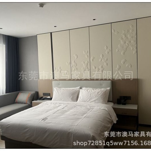 Dongguan Hotel Furniture Manufacturer Five-Star Guest Room Hotel Apartment Bed Complete Set Project Home Furniture Bunk Beds