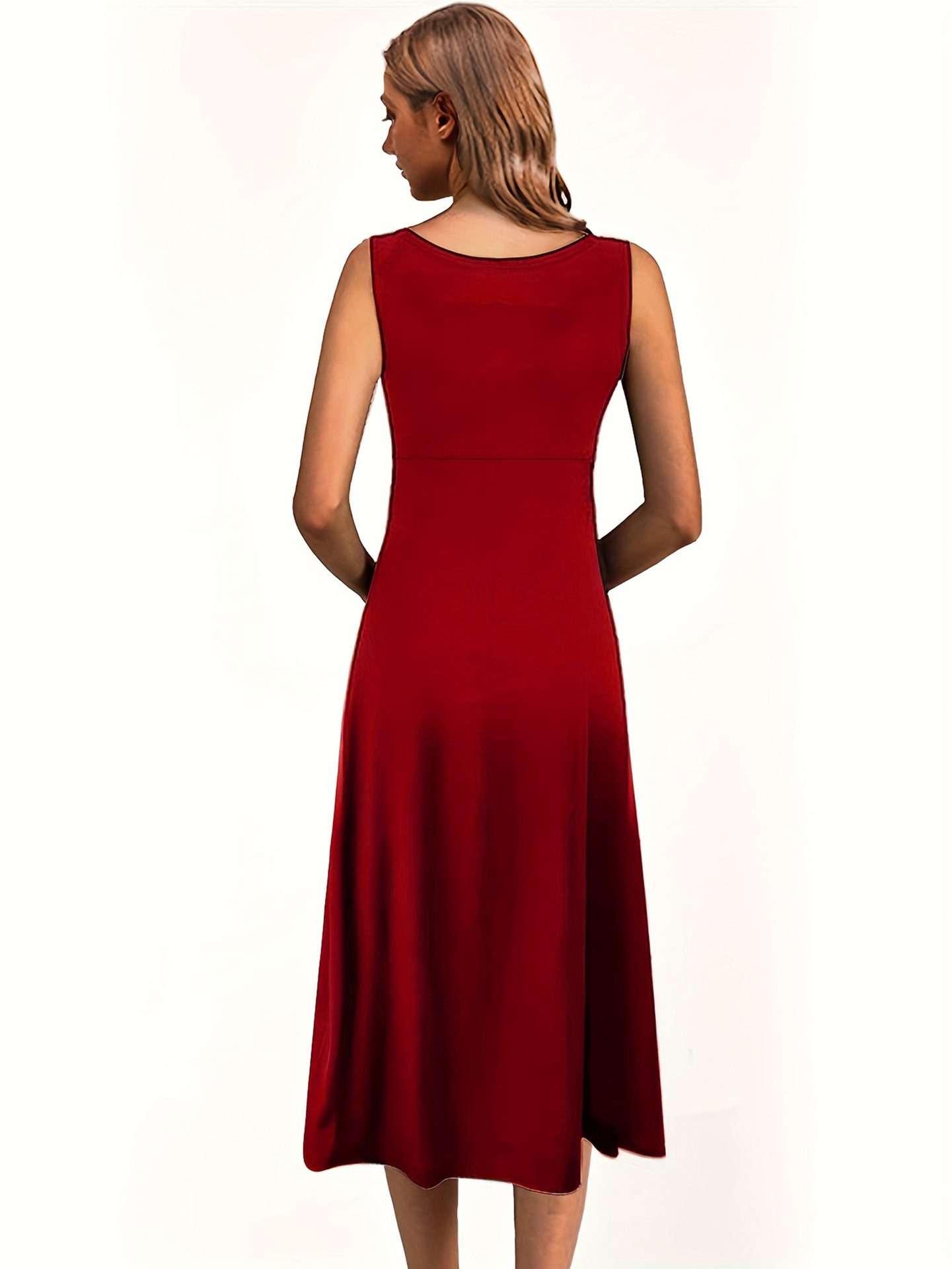 Solid Color Sleeveless Sexy Dress Slim Fit Women